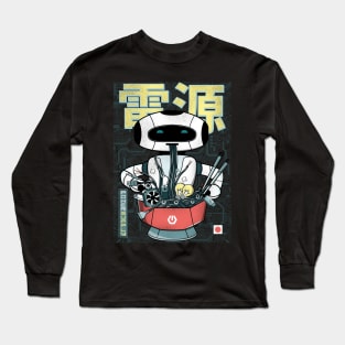 Ramen Noodles Japanese Robot - Power Supply Long Sleeve T-Shirt